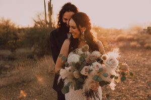 Allie + Neil's Boho Desert Wedding
