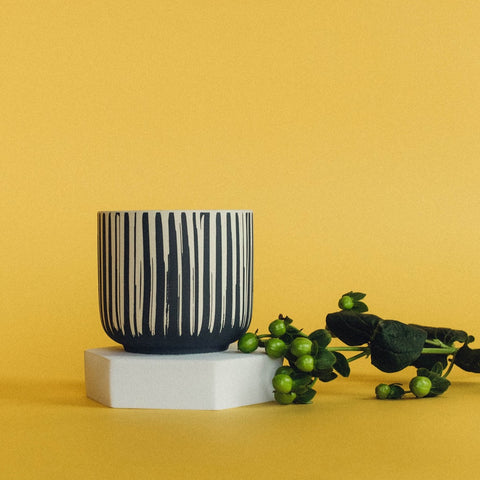Westview Pot - Small Blue with Stripes